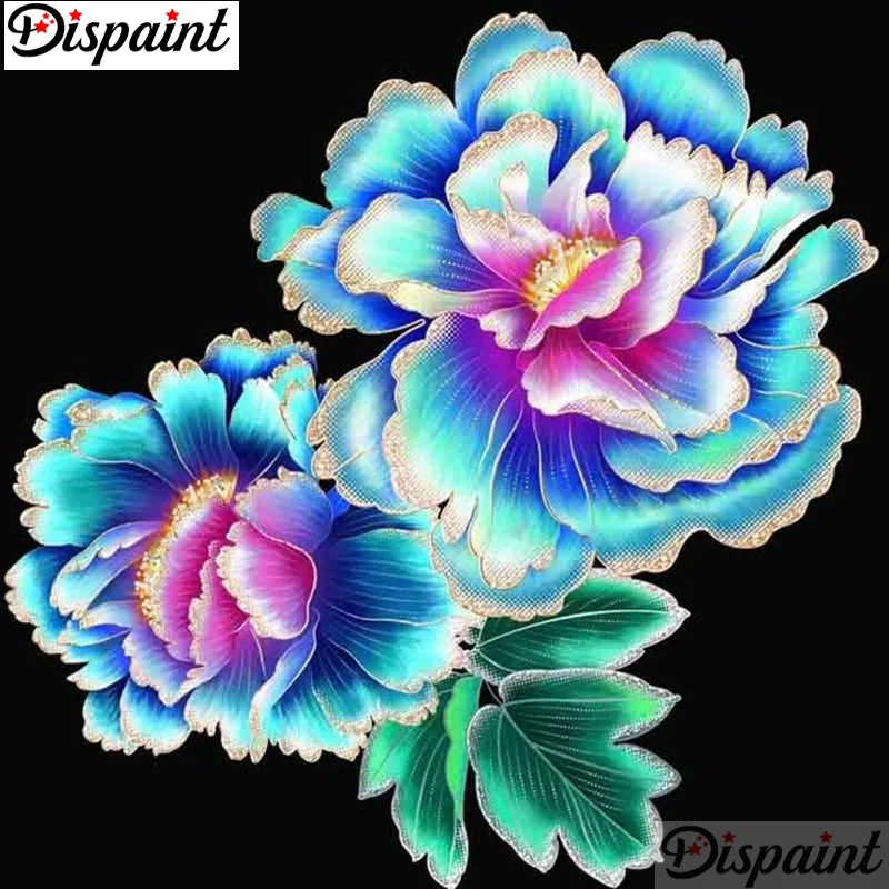 

Dispaint Full Square/Round Drill 5D DIY Diamond Painting "Blooming flower" Embroidery Cross Stitch 3D Home Decor A12963