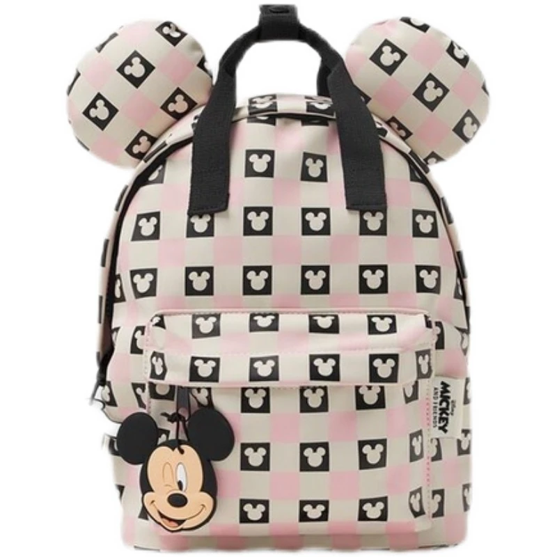 Full-printed Mickey Cute Baby Girls\' Bag Fashion Cute Children Backpack Disney Cartoon Schoolbag Kids Double Shoulder Bag