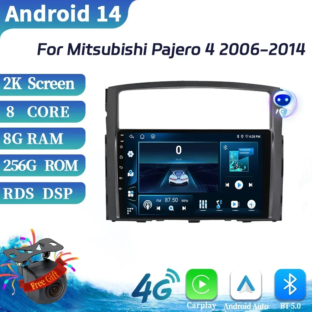 

For Mitsubishi PAJERO 4 2006-2014 Car Radio Navigation Car Multimedia Video Player Navigation 4G GPS Android BT Carplay Screen