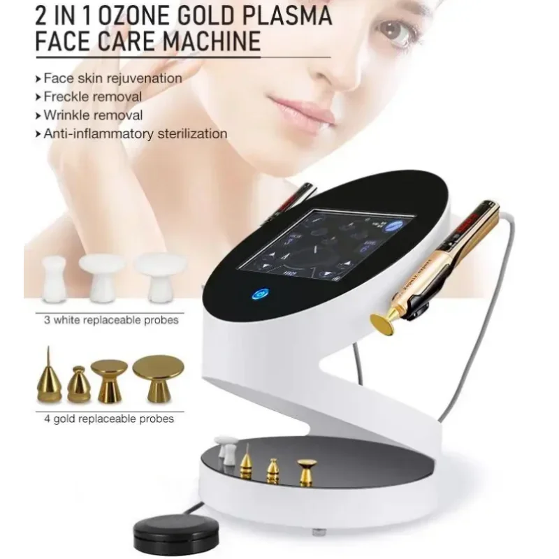 Ozon Goud Plasma Gezichtsbehandeling Machine Pijnloos Efficiënt Lift Gezicht Verwijderen Sproeten Nieuwste Schoonheid Huidverzorging Apparaat