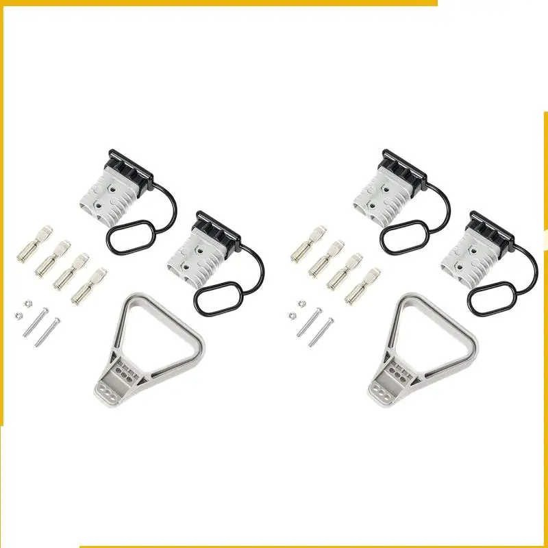 

A93P 4Pcs 2/0 AWG 350A Battery Power Connector Cable Quick Connect Disconnect Kit For Anderson Connector For Winch Trailer