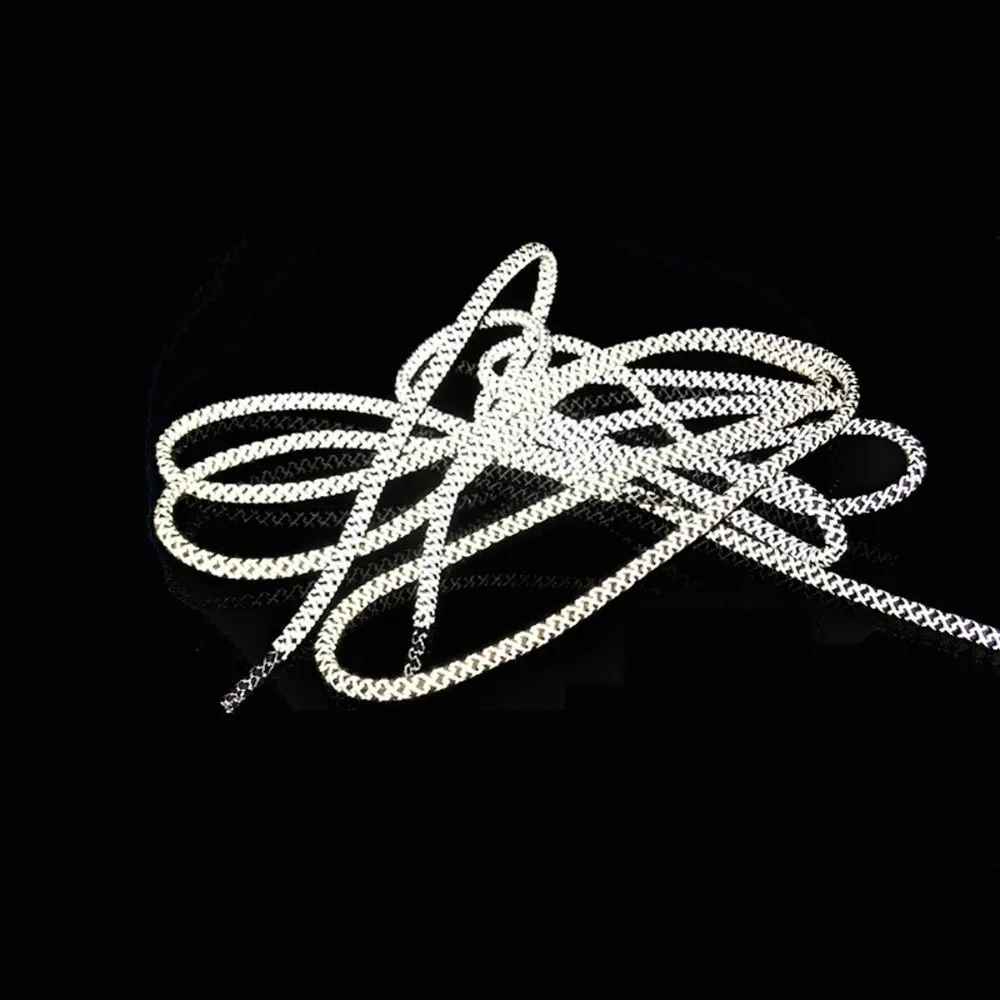 1Pair 100CM/140CM Reflective Sneaker Shoestrings Round Colorful Shoe Laces Polyester Replace Shoe Rope Shoes Accessories