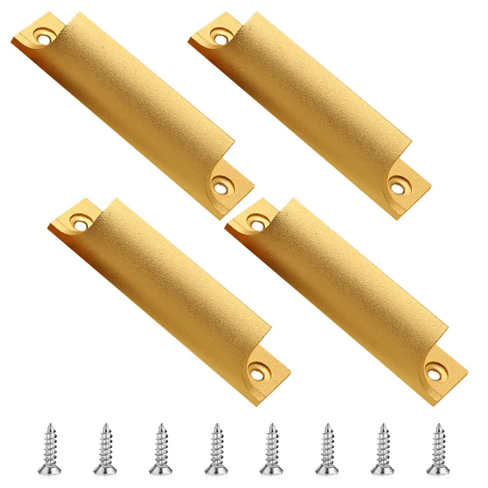 

Ручки из алюминиевого сплава для шкафов: современный дизайн с кромкой для захвата, многофункциональные, простая внешняя установка