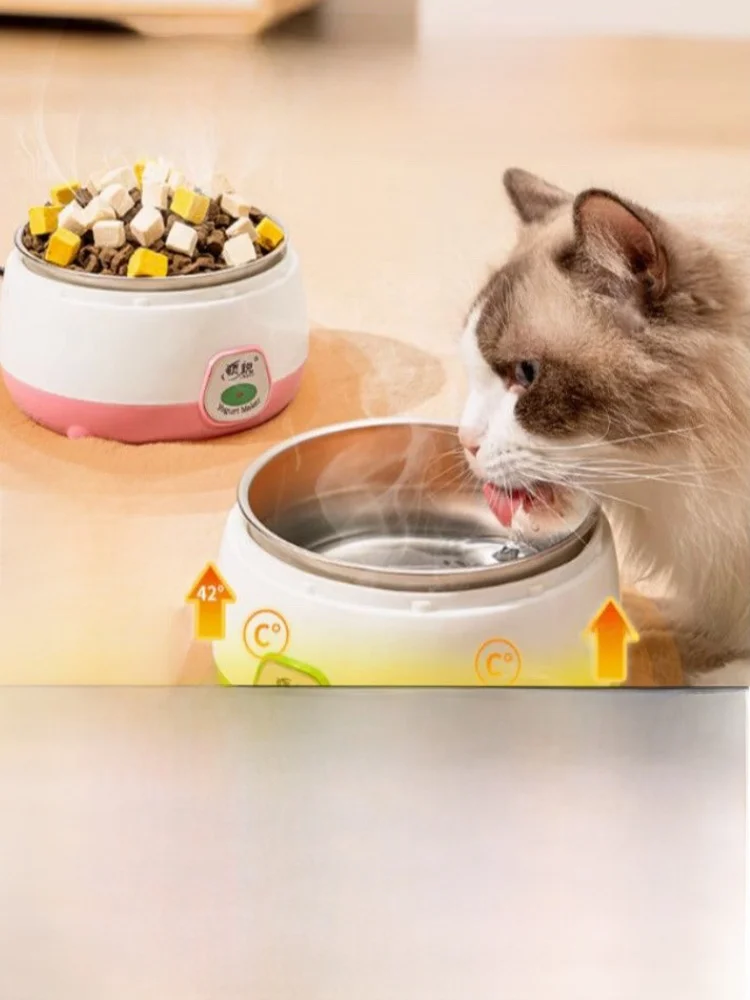 

Автоматическая поилка для домашних животных из нержавеющей стали с подогревом и постоянной температурой, бесшумная, для собак и других питомцев