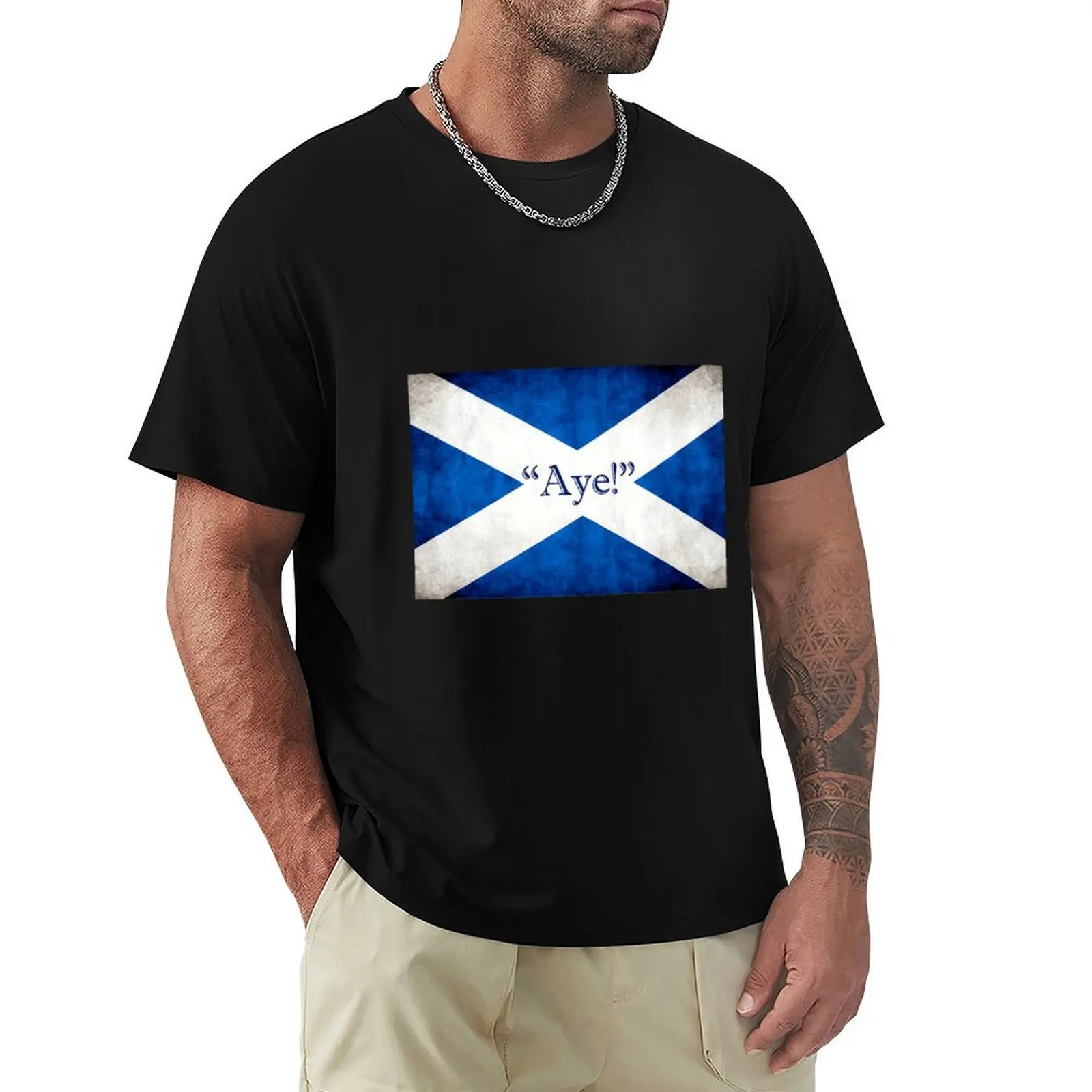 

Scotland - AYE! T-Shirt vintage graphic tee new edition mens funny t shirts