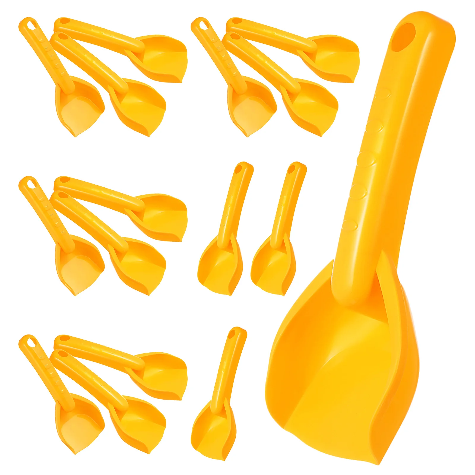 ชุดพลั่วทรายสำหรับเด็ก 16 ชิ้น ขนาดเล็ก 7.07 นิ้ว น้ำหนักเบา เหมาะสำหรับเล่นทรายในสวนกลางแจ้ง สนุกสนานในฤดูร้อน