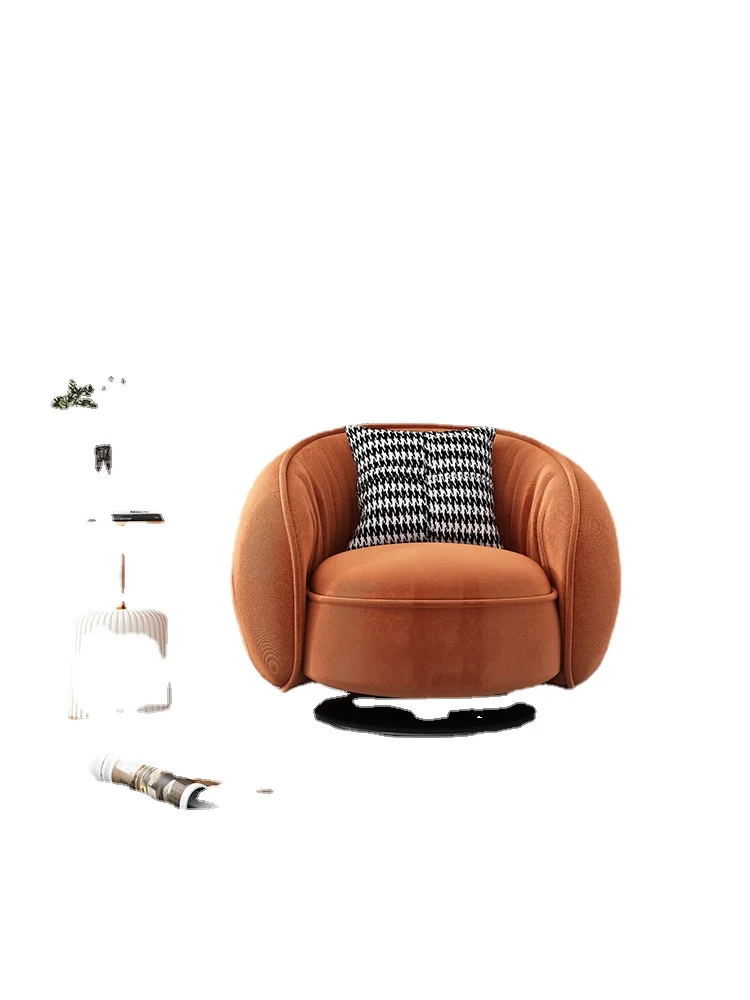 

Роскошный легкий одноместный диван-стул, вращающийся тихий стул для отдыха в гостиной, маленькой квартире