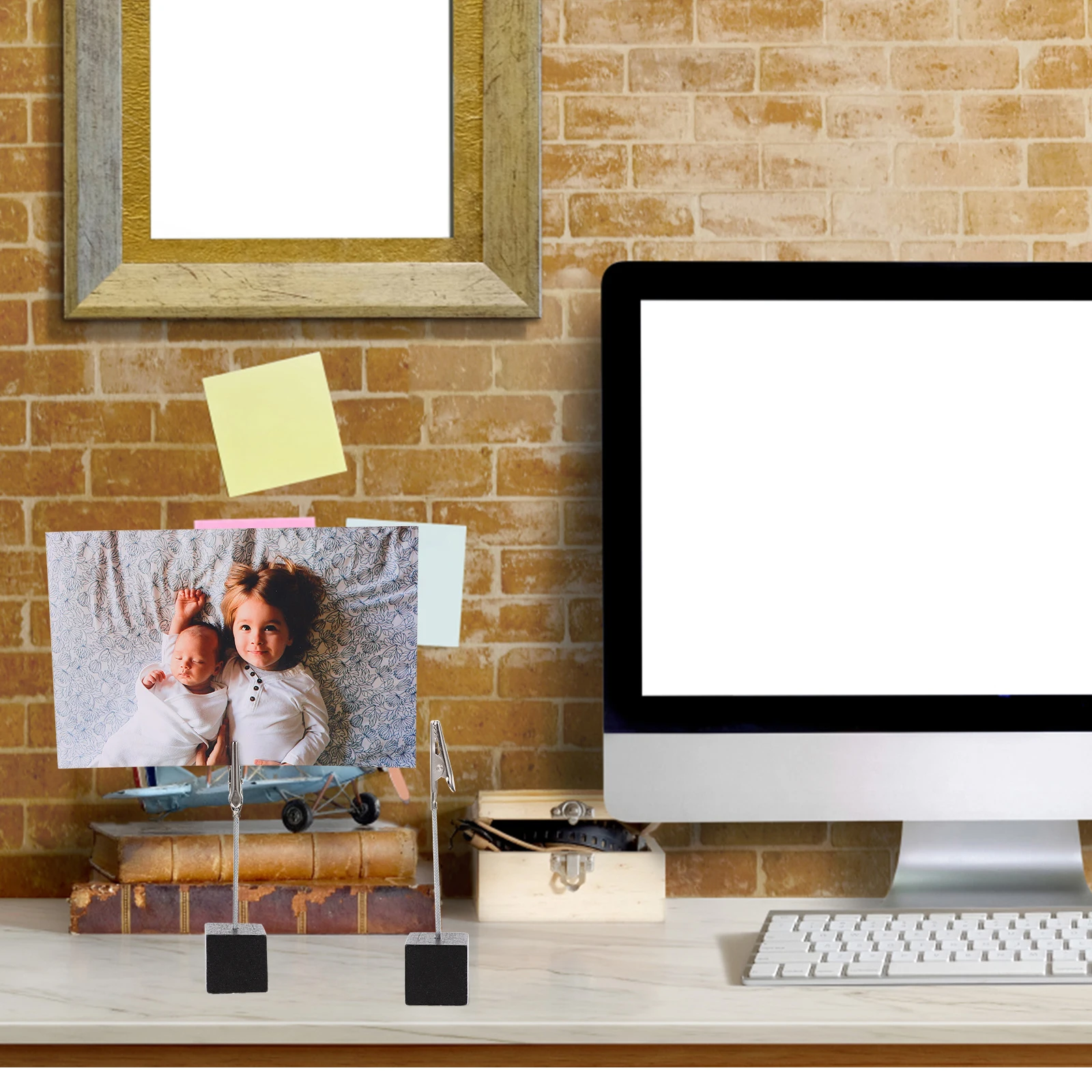 

6Pcs Desktop Crocodile Clip Pack Exquisite Alligator Design for Holding Notes Photos Cards Functional Office Study Stationery