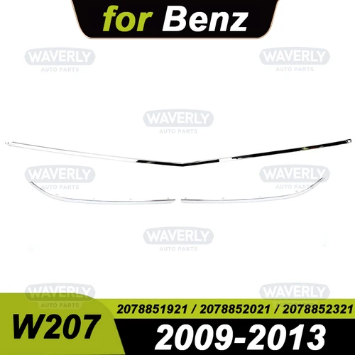 Para 2009-2013 Mercedes Benz Clase E W207 C207 A207 parachoques delantero cromado embellecedor cromo alerón 2078851921 2078852021 2078852321
