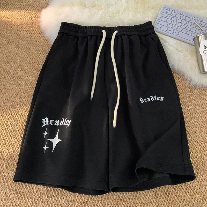 الرجال السراويل فضفاضة الرياضة الرباط برمودا الذكور سراويل قصيرة 3 أرباع جديد في بانت 2025 عروض ساخنة مع الجليد Xl موضة عادية موتو