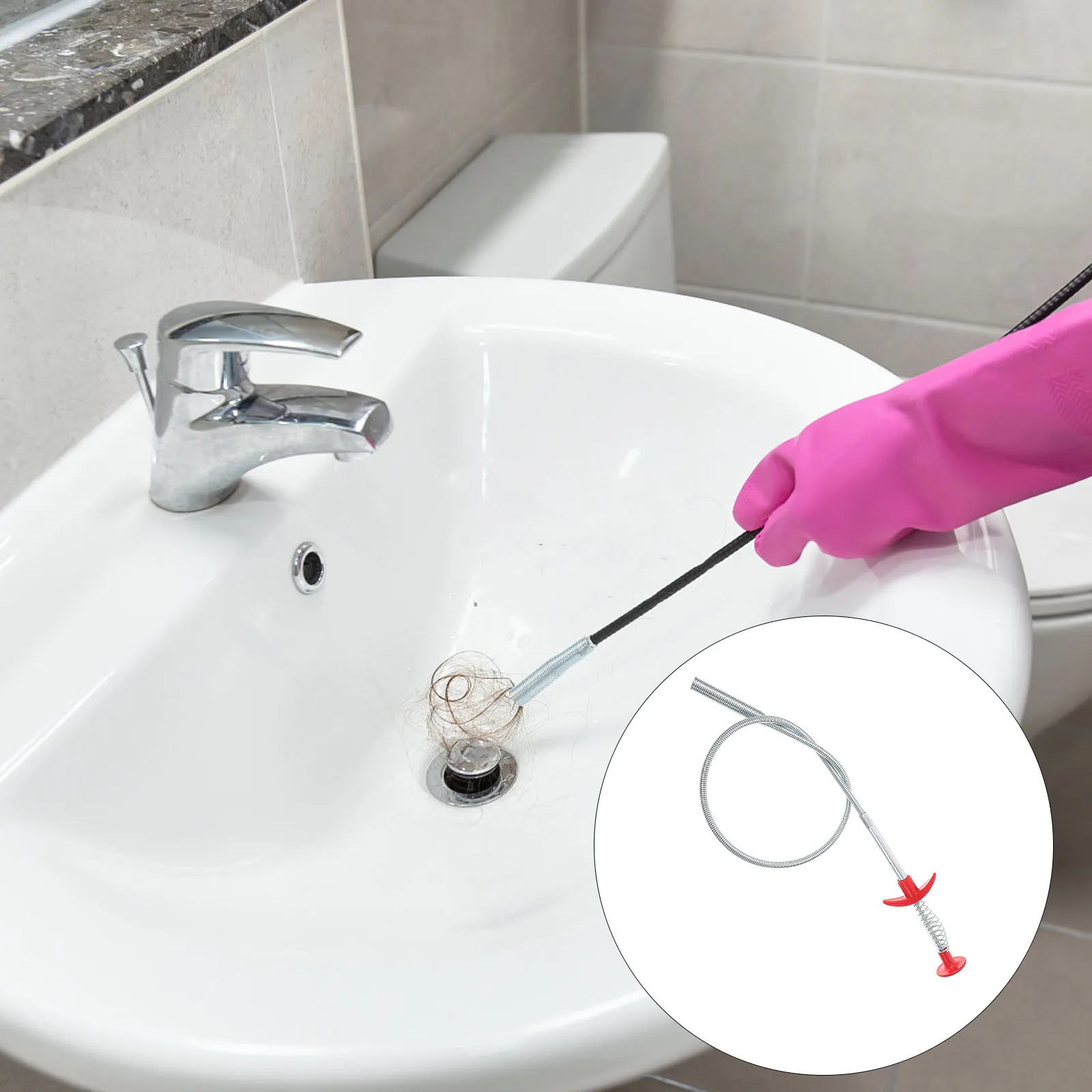 

Flexible Sink Claw Pick Up Tools Pipeline Dredge Drain Cleaner Hair Removal Bendable Hose Drain Blockage Removal Tool For