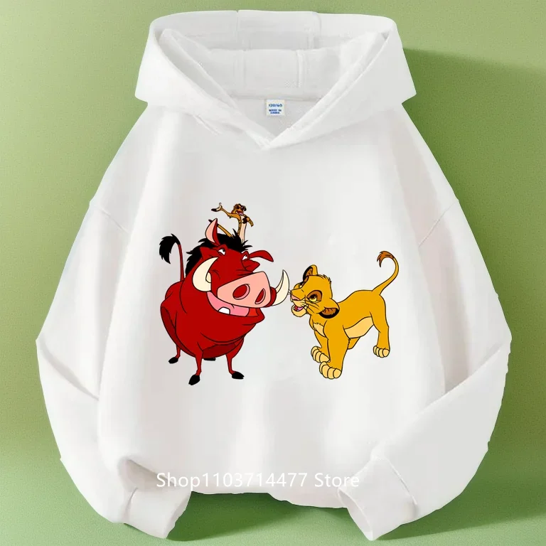 Sweat à capuche + pantalon pour enfants 2 pièces printemps et automne dessin animé roi Lion ensemble de vêtements pour enfants #6