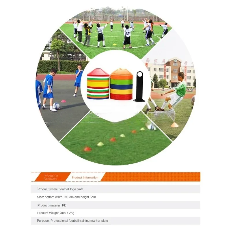 Juego de conos de disco de agilidad, conos de entrenamiento de fútbol, marcadores, accesorios de entrenamiento