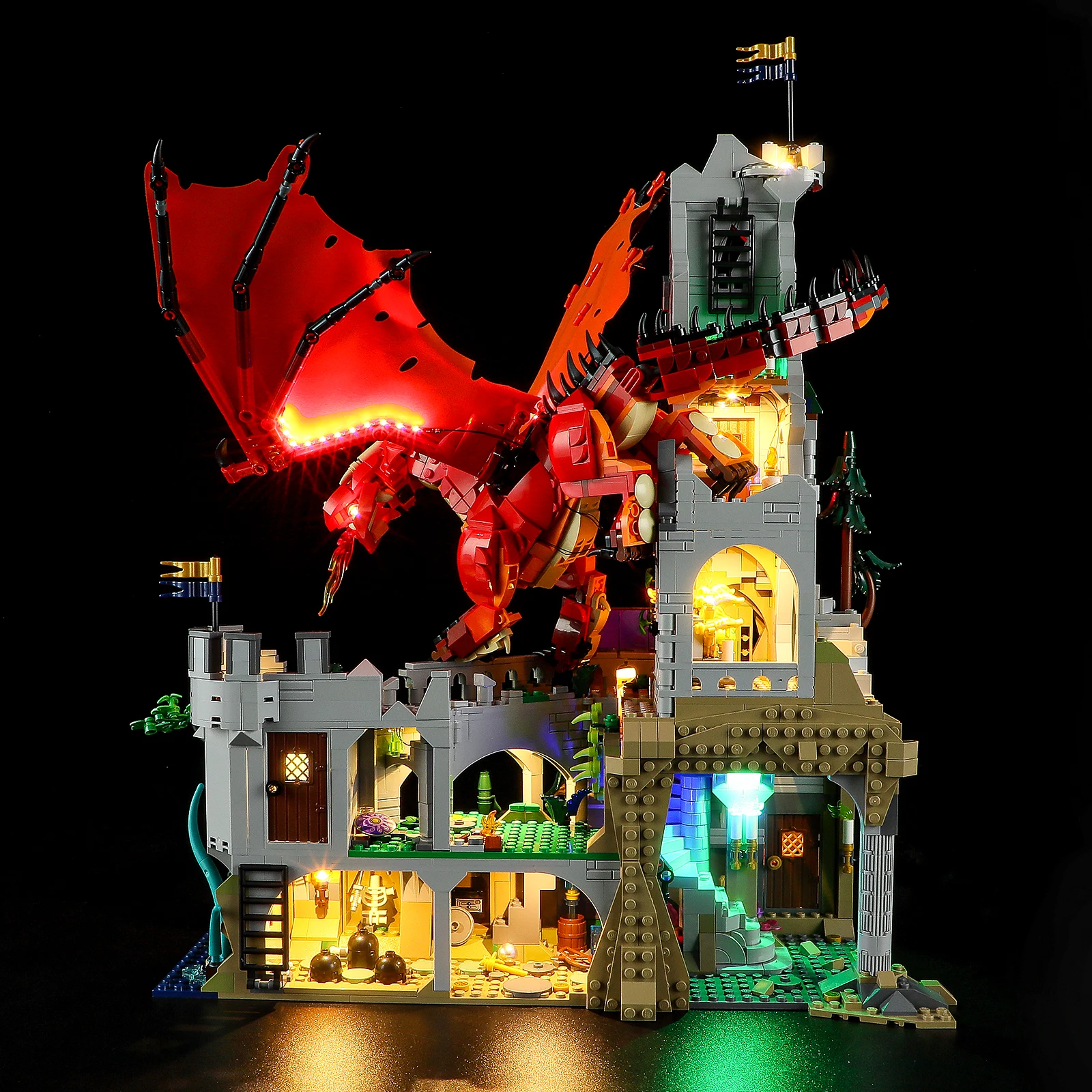 Hprosper Led Light For 21348 Dungeons & Dragons: Red Dragon's Tale Only Decorative Lamp (Not Lego Building Blocks)