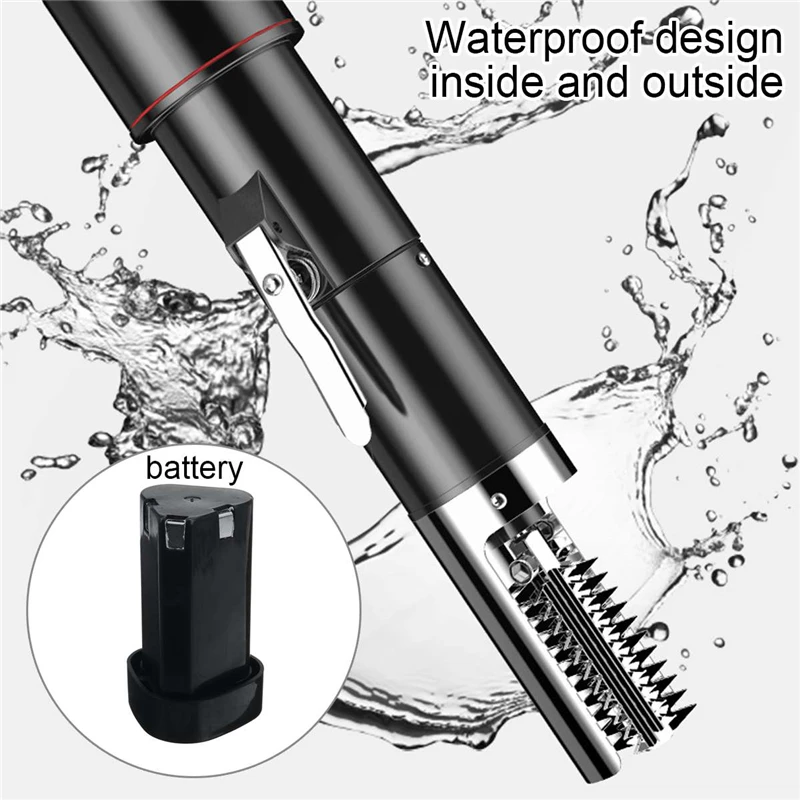 Electric Fish Scaler Remover Cordless Rechargeable Fish Scale Scraper Automatic Fish Scaler Cleaner Kitchen Seafood Tool