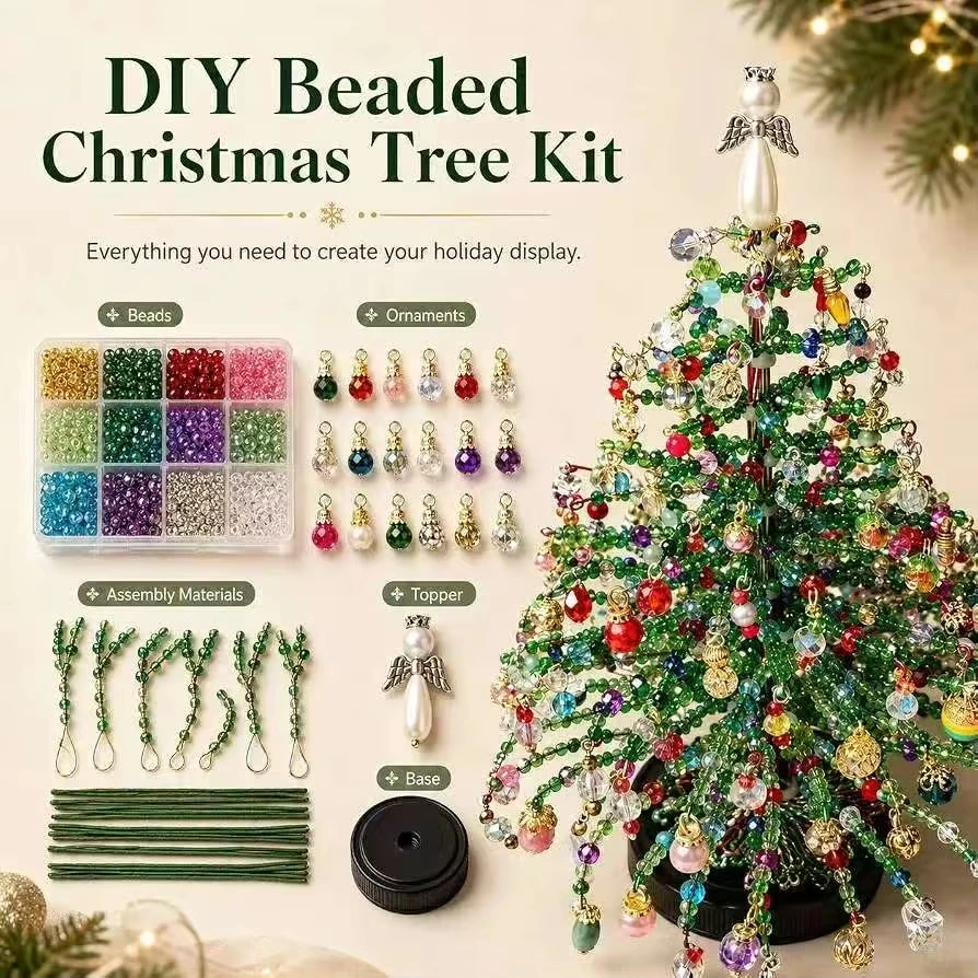 DIY Christmas Tree Bead Kit B - đánh giá và giá Home Decor Xmas Tree