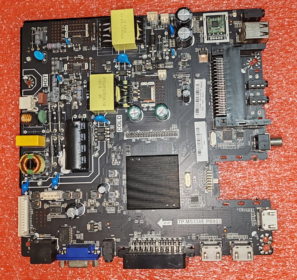 TP.MS338E.PB803 Three in one TV motherboard, physical photos, tested well for VIVAX   1920X1080 78--84V    600ma  1g+8G