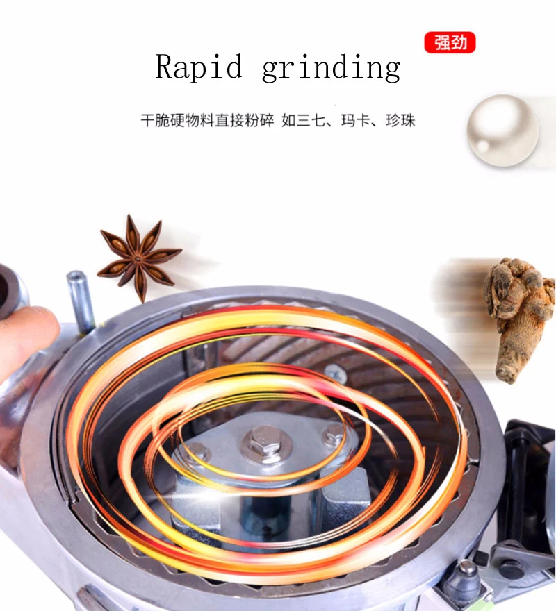 Электрический измельчитель из нержавеющей стали, измельчитель порошка, специи, чай, сушеные травы, пищевой молоток, шлифовальный станок для специй