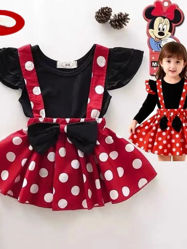 Baby Princess Skirt Mickey Minnie Halloween Cosplay Costume Children's Performance Stage Outfit Nursery Toddler Activity Dress