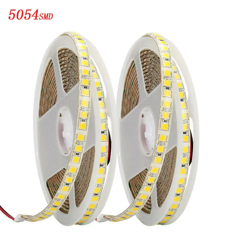 

DC 12V High Bright 5054 LED Strip Flexible LED Lamp Tape waterproof 5m 600 led Home Decoration Nature Warm White TV Backlight