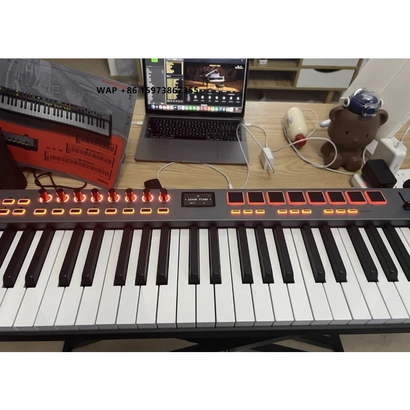 MIDIPLUS XMAX Portable USB MIDI Controller Keyboard 49/61/88Keys Semi-Weighted Backlit Drum Pad 200+ Rhythms Electronic Organ
