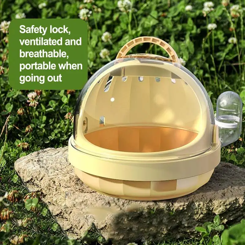 Small Pet Carrier with Water Feeder Hamster Travel Cage for Guinea Pig Hedgehog Pet Bag Ferret Accessories Portable Travel Case