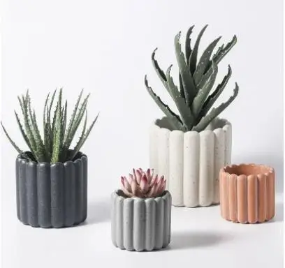 Matte Flower Pots Decorative Black Spots Vase Plant Hydroponics Arrangement Cement Vases Nordic Home Decor Modern