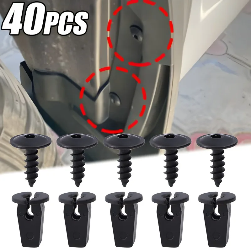 Dla N 90974701   Pokrywa silnika Osłona przeciwbryzgowa Nadkole Śruba Torx Element ustalający Klipsy Śruba Uniwersalna do VW Audi Seat