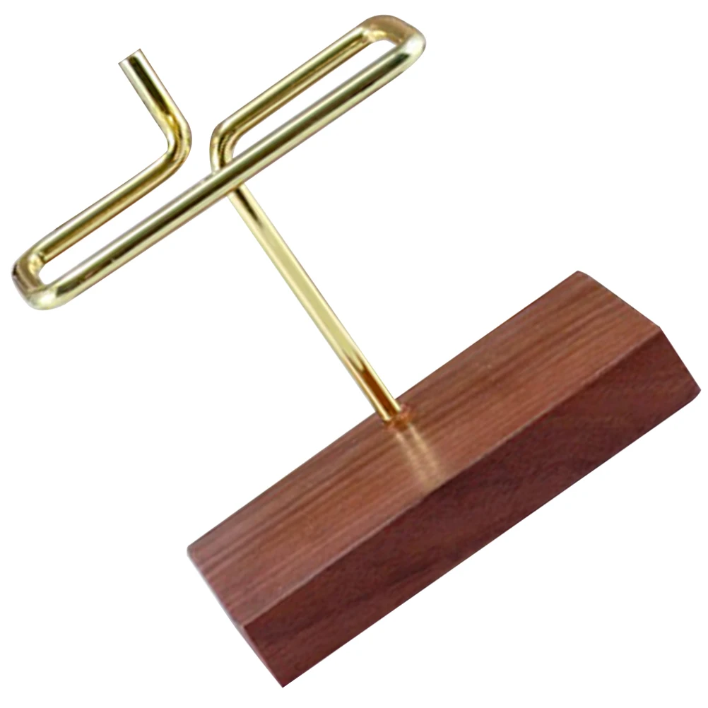 

Fine Craftsmanship Coffee Filter Holder Stand Wood Brass Material Comfortable Hand Feeling Home Cafe Bar Coffee Filter Holder