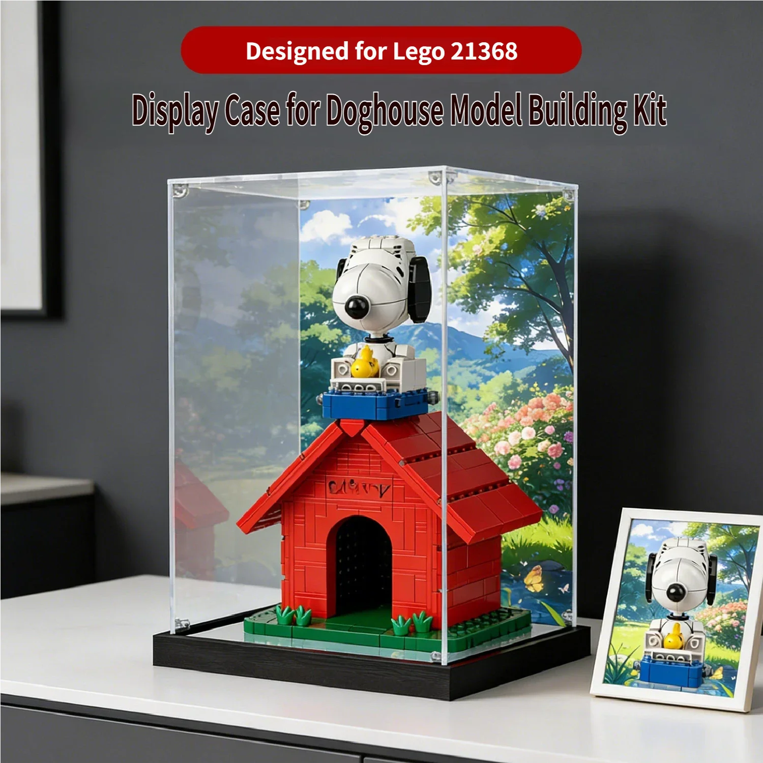 

Acrylic Display Case for Lego 21368 Doghouse Building Set,Clear Display Case,Dust-Proof Showcase Display Case-Only Display Case
