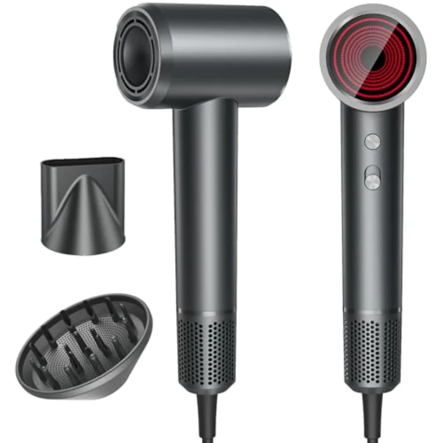 Professional Ionic Hair Dryer for Fast Drying High Speed Hair Blow Dryer with Diffuser for Home Salon Travel Constant Temperatu