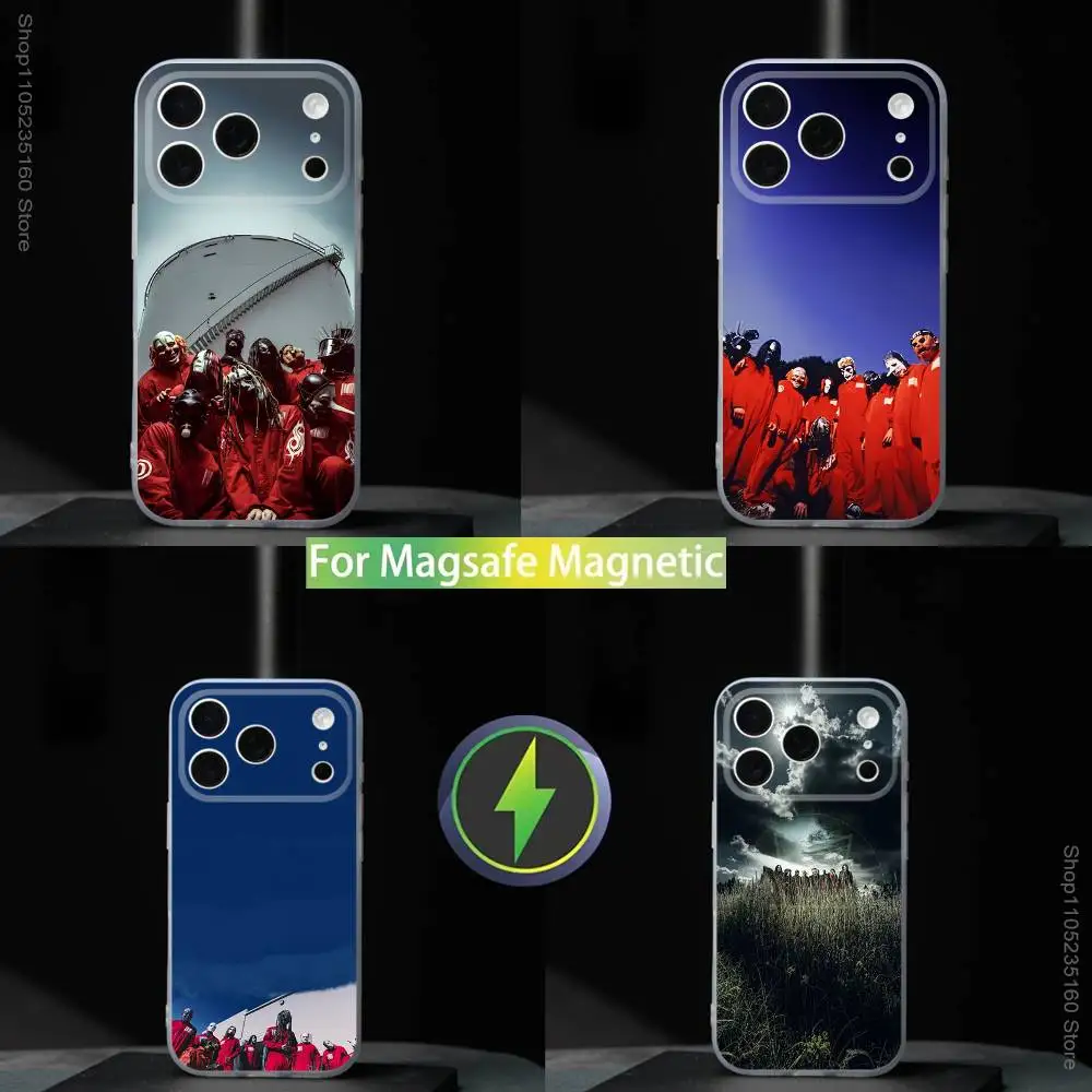 

Rock S-Slipknots-es Band For iPhone 11,12,13,14,15,16,17,Pro,Max,Plus,Mini,SE4,E Phone Case Magnetic For Magsafe Wireless
