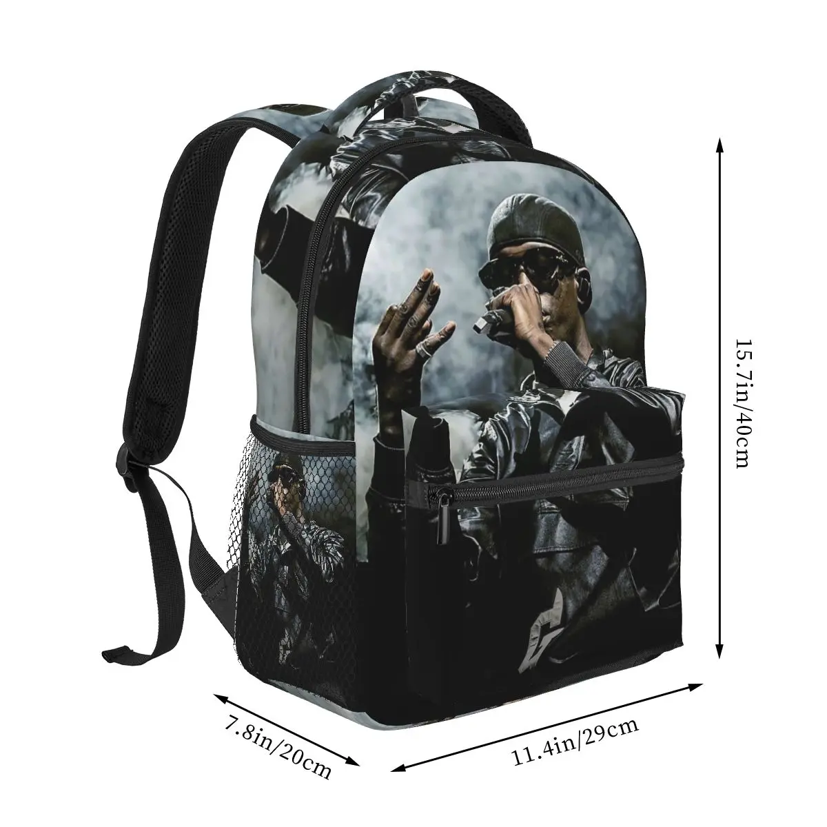 Rapper WeRenoi Diamant Noir Graphic Backpack Hot Sale Daypack Large Capacity Kids BookBag School Bag Shoulder Bags for Men Women