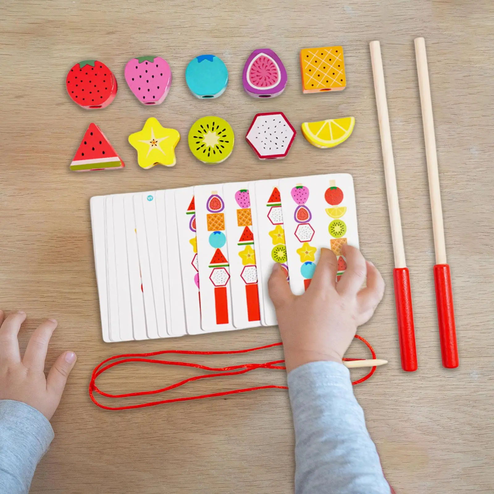 Beads Stacking Toy Holiday Gift Pattern Building Fine Motor Skills Builder