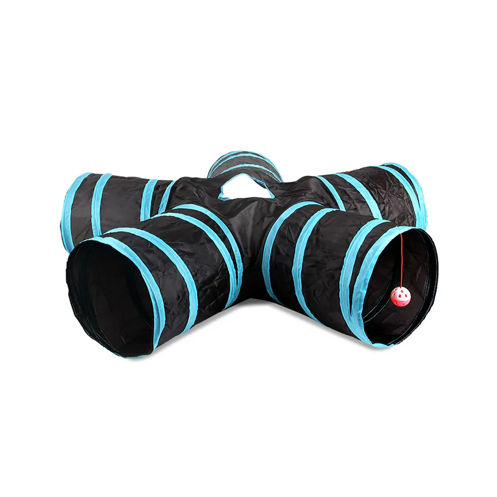 6-piezas-tunel-plegable-para-mascotas-pequenas-5-vias-duradero-resistente-a-desgarros-forrado-de-poliester-con-bolas-colgantes-de-papel-arrugado-para-gatos
