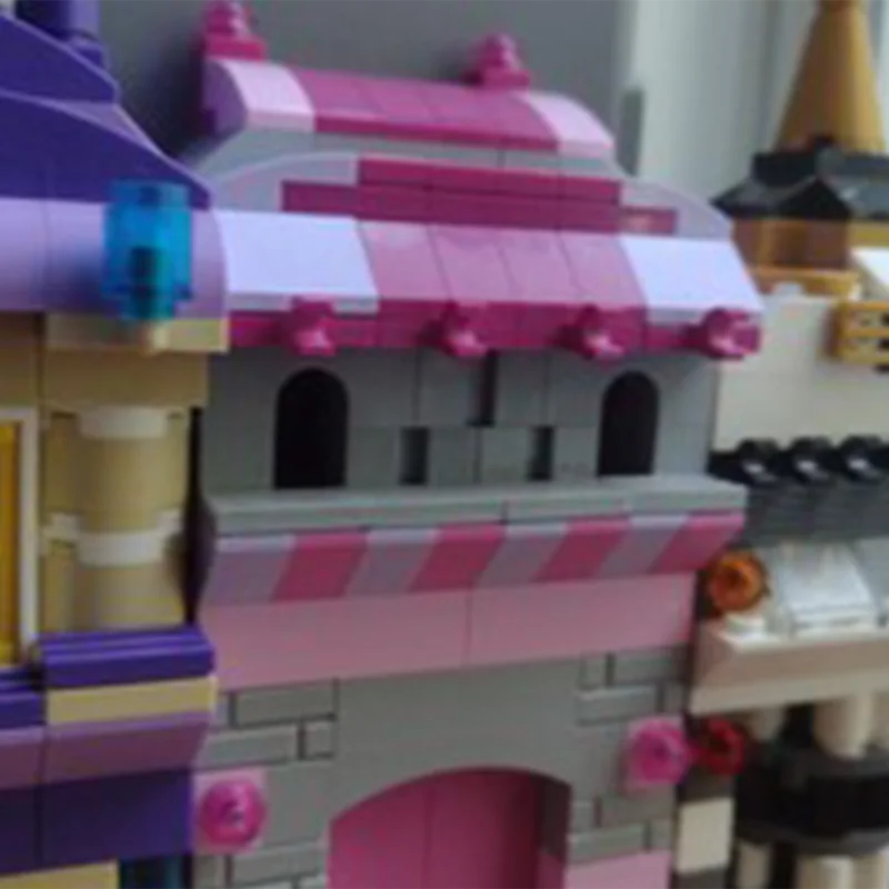 1244-delige Moc middeleeuwse luxe regenbooghuisscène bouwsteen aanpassen diy onderwijs montage kinderen speelgoed verjaardag verrassingscadeau