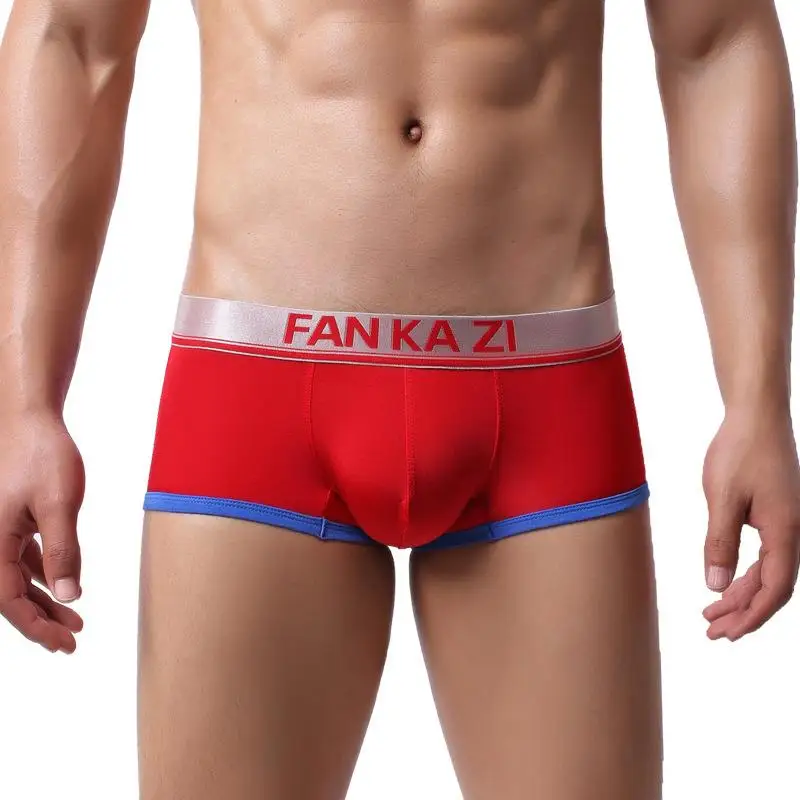 

Men's plus Size mid Rise Color Blo Boxer orts Breathable Polyester Fiber Comfortable Underwear Youth Men's Boxer Briefs