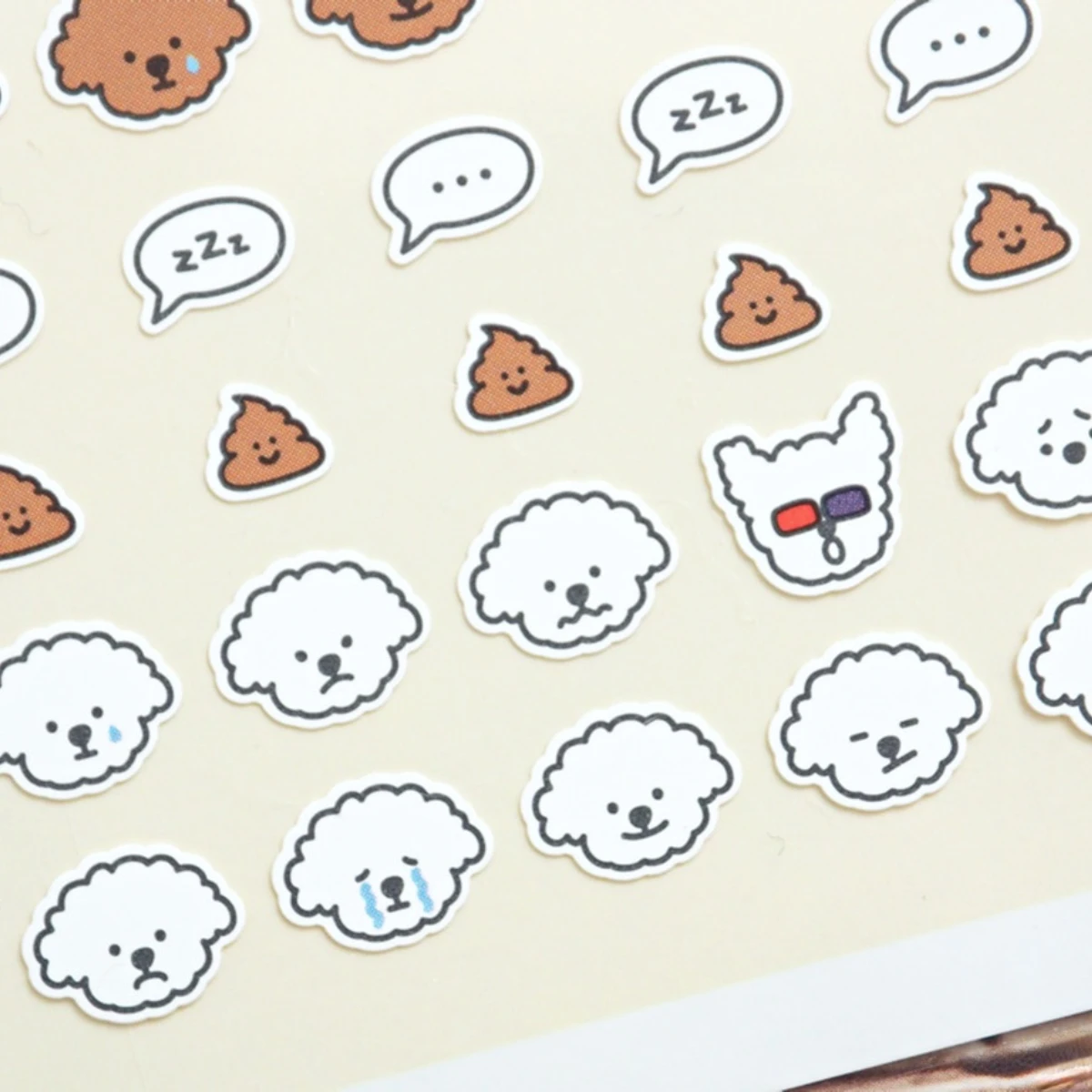 Korean Import Brand Suatelier Puppy Mini Marker Stickers Scrapbooking DIY Journaling Diary Stationery Sticker Decor Accessories