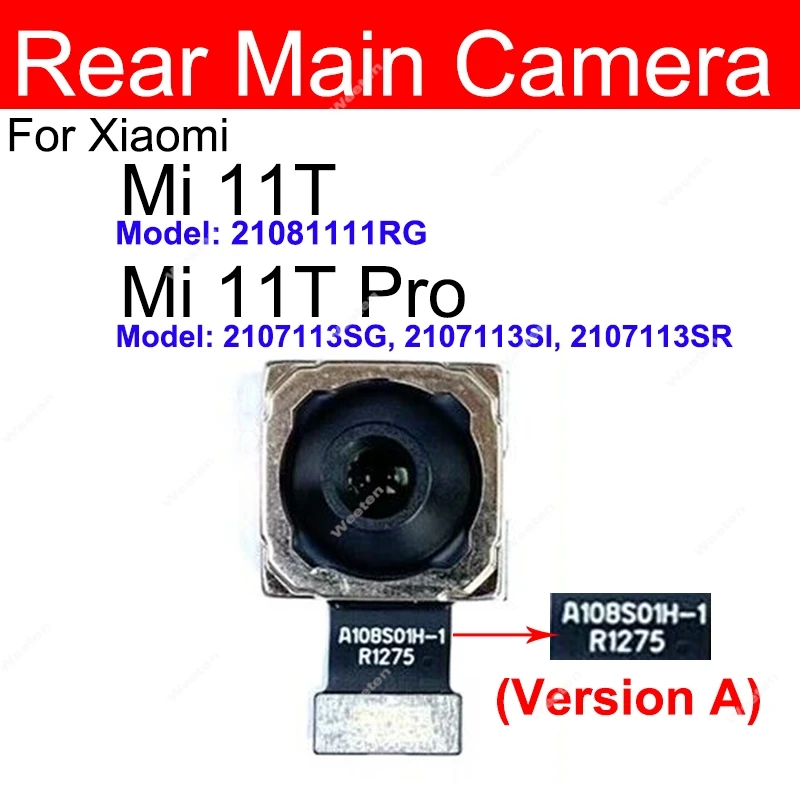 Back Main Camera For Xiaomi Mi 11T Mi 11T Pro Primary Rear Big