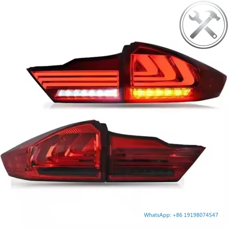 

High Quality 2014-2017 Compact Sedan Streamer Full LED Taillights Assembly Rear Brake Lamp 6000K Waterproof Upgrade Auto Parts