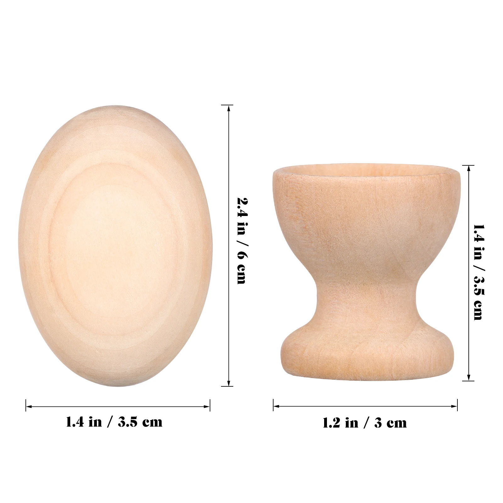 

6 Pcs Wooden Egg Tray Ornaments Eggs Unfinished For Painting Fake Nest Decorating Blank Child Decorations
