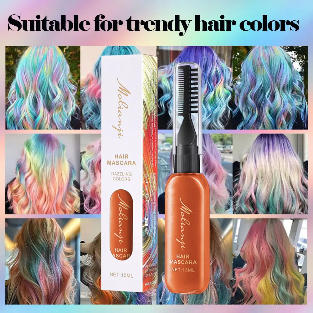Temporary Hair Dye Cream Washable Coloring Wax Instant Color Styling Mascara For Party Cosplay Professional Salon Supplies