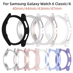 Case for Samsung Galaxy Watch 6/6 Classic 44mm 40mm 47mm 43mm Accessories PC Hollow Frame Protector Galaxy galaxy Watch 6 Cover