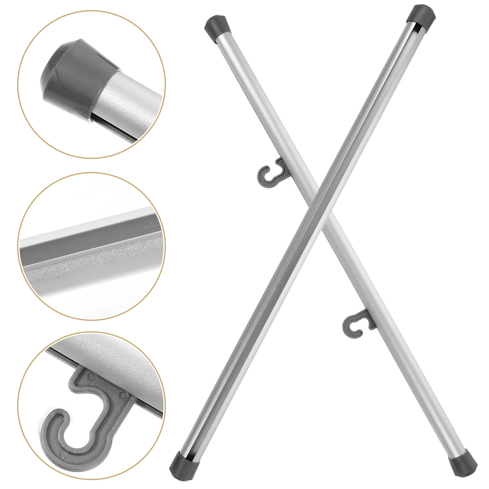 

2 Pcs Poster Rod Clip Painting Hanging Tool Magnet Hanger Clips Aluminum Alloy Artwork Scroll