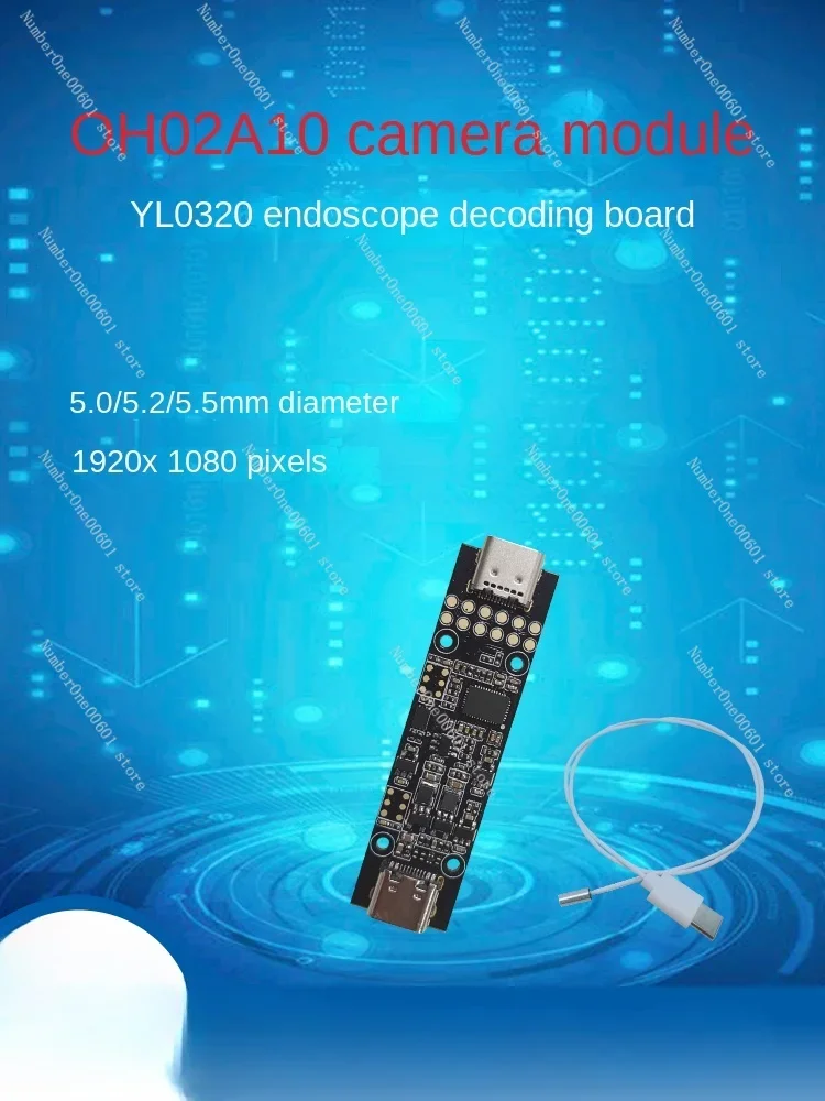 YL0320 USB Decoding Board+OH02A10 Endoscope Camera Module