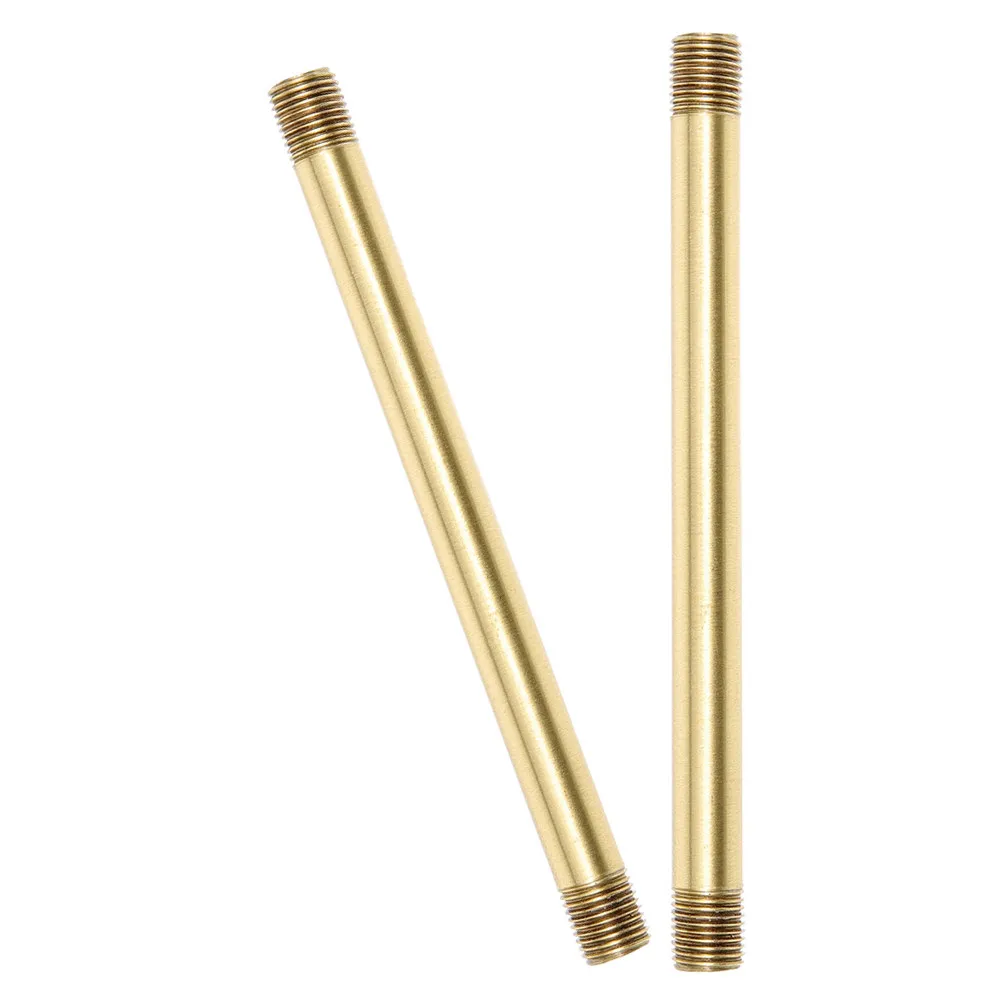

2 шт. медных полых прямых трубчатых патронов с внешней резьбой, герметичных, для настенных светильников и подвесных ламп DIY, классический золотой цвет