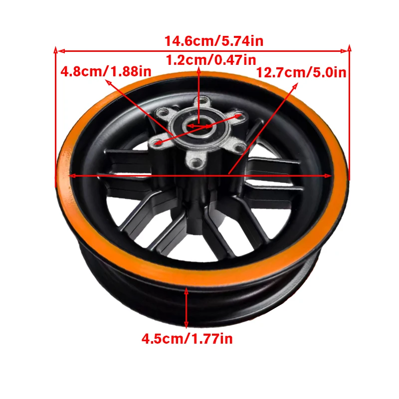 Cubo da roda dianteira g2 max original para kugin g2 max scooter elétrico cubo da roda dianteira peças de reposição oficiais