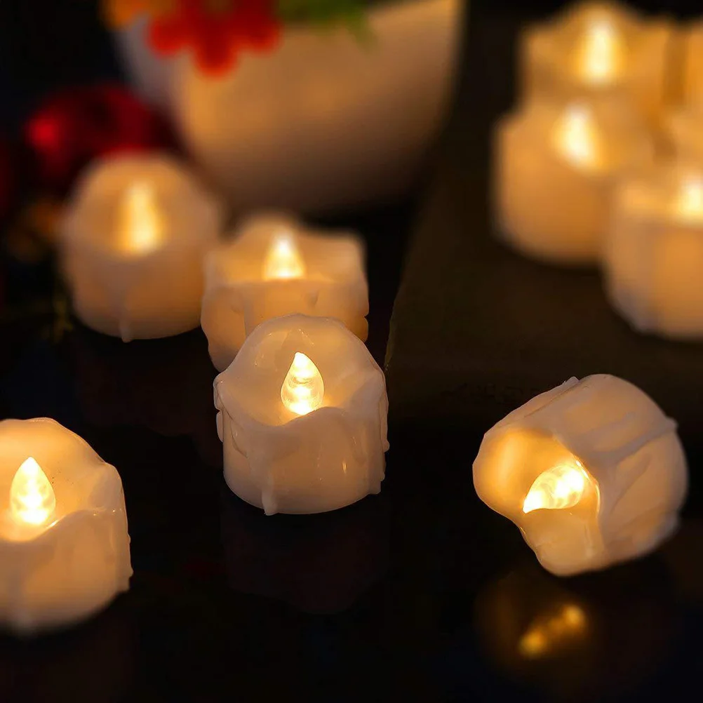 

12Pcs Electronic LED Flameless Electric Tea Light Safe Eco Friendly Wedding Birthday Christmas Party Decoration