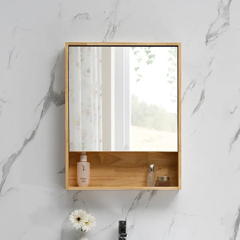 Wooden Vanity Sets Cabinets Mirror Wall Mounted Nordic Washroom Bathroom Cabinets Toilet Bedroom Mobili Da Bagno Home Furniture