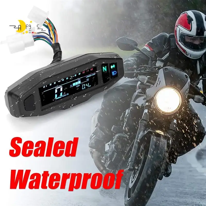 

AF95-Motorcycle Mini VA HD ЖК-спидометр Спидометр Датчик уровня топлива Hd Регулируемый ЖК-дисплей